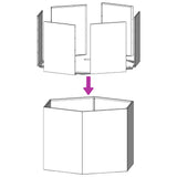 Garden Planter Hexagon 138x120x45 cm Stainless Steel 851140
