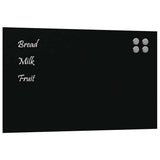 Wall-mounted Magnetic Board Black 100x60 cm Tempered Glass 4008620
