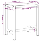 ZNTS Work Bench Frame Matte Black and Matte Red 70x50x79 cm Metal 151449