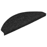 Stair Mats Self-adhesive 30 pcs Black 56x17x3 cm 3365905