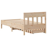 Bed Frame without Mattress 75x190 cm Small Single Solid Wood Pine 3301890
