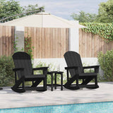 Adirondack Rocking Chairs 2 pcs Black HDPE 3335836