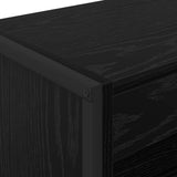 Book Cabinet Black Oak 60 x 30 x 155 cm Engineered Wood 886396