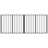 Dog Gate 2 pcs Black 100 x 80 cm Galvanised Steel 891992