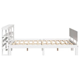 Bed Frame with Headboard without Mattress White 140x200 cm 3306087