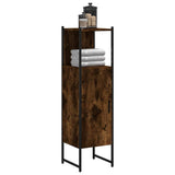Bathroom Cabinet Smoked Oak 33x33x120.5 cm Engineered Wood 842468