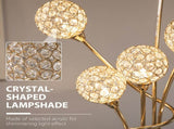 Crystal Floor Lamps for Living Room Bedroom with 5 Light, Modern Upright Standing Lamp, 34x25x156cm, T3398P343149
