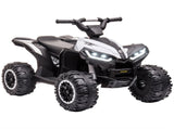12V Ride-On Quad Bike w/ Music, Horn, for Ages 3-5 Years - White T3398P348327
