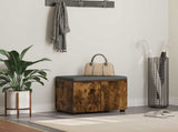Hall Bench with Cushion with Shelf Smoked Oak 60 x 38 x 46 cm 891476