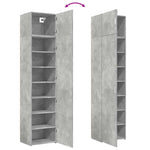 ZNTS Slim Storage Cabinet Concrete Grey 50x42.5x225 cm Engineered Wood 3281304