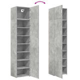 Slim Storage Cabinet Concrete Grey 50x42.5x225 cm Engineered Wood 3281304