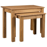 Nesting Tables 2 pcs Solid Pine Wood Panama Range 282676