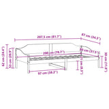Bed Frame without Mattress White 80x200 cm Solid Wood Pine 850912