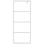 Walk-in Shower Wall Silver 80x195 cm Clear ESG Glass 152135