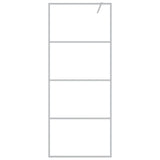 Walk-in Shower Wall Silver 80x195 cm Clear ESG Glass 152135