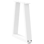 ZNTS Dining Table Legs V-Shape 2 pcs White 28x cm Steel 4012541