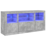 Sideboard Concrete grey Engineered wood, glass Medium Sideboard 3209068