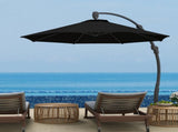 3 Garden Cantilever Parasol, Round Overhanging Umbrella with Crank Handle, Cross Base, Aluminium T3398P328494