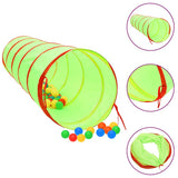 Children Play Tunnel with 250 Balls Green 175 cm Polyester 3107757