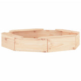 Sandbox with Seats Octagon Solid Wood Pine 825009