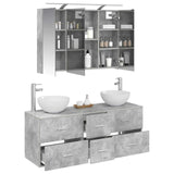 Bathroom Furniture Set 4 pcs Concrete Grey 3406738