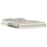 Floor Bed Frame White 140 x 210 cm Solid Pine Wood 869739