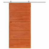 Barn Door Wax Brown 100x208 cm Solid Wood Pine 850631