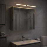 Bathroom Mirror Cabinet Grey Sonoma 63.5 x 16 x 62.5 cm 889164
