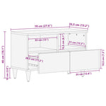 ZNTS TV Cabinet 70x33.5x46 cm Solid Wood Mango 4018665