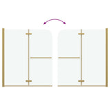 Shower Enclosure Transparent and Gold 120 x 140 cm 42018539