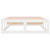 Bed Frame without Mattress White 100x200 cm Solid Wood 820787
