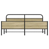 Metal Bed Frame without Mattress Sonoma Oak 180x200 cm Super King 3318695