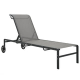 Sun Loungers 2 pcs with Table Textilene and Steel 316828