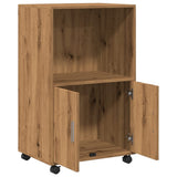 Rolling Cabinet Artisian Oak 55x40x91 cm Engineered Wood 853190