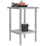 Kitchen Work Table 60x60x85 cm Stainless Steel 51184