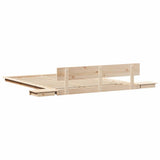 Bed Frame Brown 140 x 200 cm Wood 872398