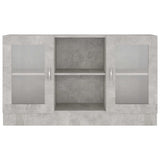 Vitrine Cabinet Concrete Grey 120x30.5x70 cm Engineered Wood 802790