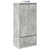Cabinet with Drawer Concrete Grey 55.5x34x119.5 cm Engineered Wood 861646