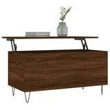 ZNTS Coffee Table Brown Oak 90x44.5x45 cm Engineered Wood 830979