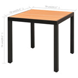 Dining Set Black and Brown PVC Rattan Compact Lightweight 3060124