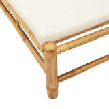Sun Lounger with Cushions 55x199x30 cm Bamboo 4108226
