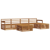 Outdoor Sofa Set 6 pcs Natural Solid Acacia Wood 3373324