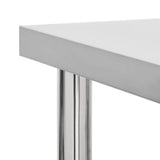 ZNTS Kitchen Work Table with Wheels 80x45x85 cm Stainless Steel 51635