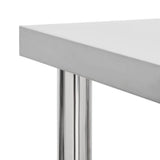 Kitchen Work Table with Wheels 80x45x85 cm Stainless Steel 51635