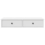 ZNTS Wall Shelf with Drawers White 100x37.5x19 cm Engineered Wood 859959