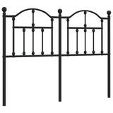 Headboard Black Steel Durable Headboard Rectangular 353470