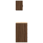 ZNTS Garage Cabinets 2 pcs Brown Oak Engineered Wood 3328329