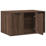 Cat Litter Box Enclosure Brown Oak 80x50x45 cm Engineered Wood 857739