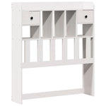 Bookcase Bed without Mattress White 75x190 cm Small Single Solid Wood Pine 3323051