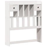Bookcase Bed without Mattress White 75x190 cm Small Single Solid Wood Pine 3323051